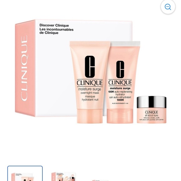 Clinique Other - Clinique Moisture Surge Hydration Trio - Peach